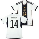 ★SALE★セール★ドイツ代表 2022 ホーム 半袖 ユニフォーム No.14 ムシアラ【adidas/アディダス】【サッカー ウエア レプリカユニフォーム ミュージアラ】(HJ9606/14M)【スポーツ ホビー】【店頭受取対応商品】【GWS】