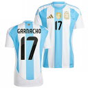 ●アルゼンチン代表 2024 ホーム 半袖 ユニフォーム No.17 ガルナチョ(IP8409/17G)