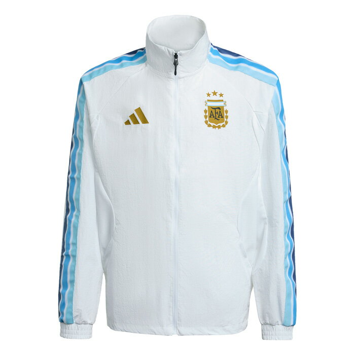 樂天商城 - アルゼンチン代表 2026 ホーム アンセムジャケット ジュニア(ホワイト)【adidas/アディダス】【サッカー ウエア ジャケット キッズ】(JZ6284)【店頭受取対応商品】