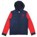★SALE★セール★パリ・サンジェルマン 23-24 クラブフルジップフーディーFT ジュニア (ネイビー×レッド)【NIKE/ナイキ】【サッカー トレーニング...