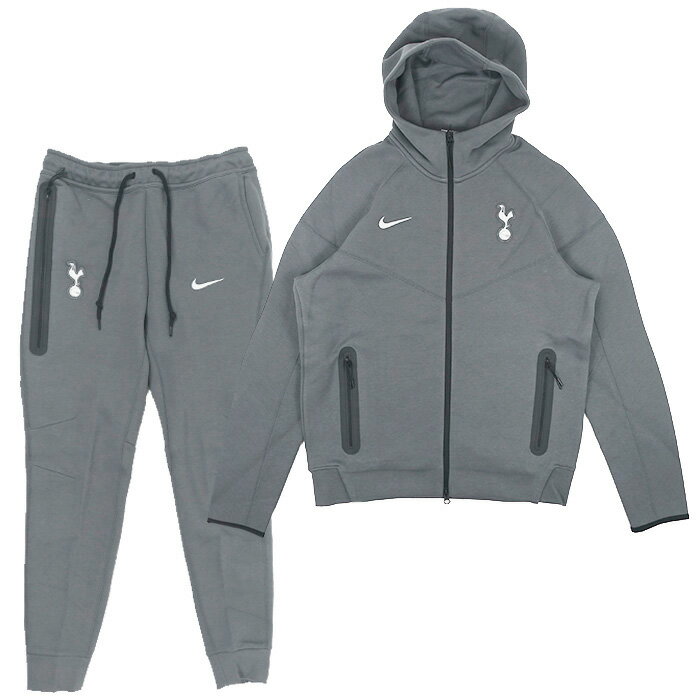 トッテナム 24-25 テックフリース フルジップ フーディー&ジョガーパンツ 上下セット(ダークグレー)【NIKE/ナイキ】【サッカー TECH PACK パ...