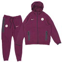 パリ・サンジェルマン 24-25 テックフリース フルジップ フーディー&ジョガーパンツ 上下セット(ボルドー)【NIKE/ナイキ】【サッカー TECH PAC...