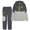 マンチェスターシティ 25-26 PUMATECH フルジップフーディ&パンツ 上下セット(ダークグレー×グレー)【PUMA/プーマ】【サッカー ウェア トレー...