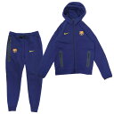 FCバルセロナ 25-26 テックフリース フルジップ フーディー&ジョガーパンツ 上下セット (ネイビー)【NIKE/ナイキ】【サッカー TECH PACK ...