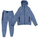 パリ・サンジェルマン 25-26 テックフリース フルジップ フーディー&ジョガーパンツ 上下セット(ブルーグレー)【NIKE/ナイキ】【サッカー TECH P...