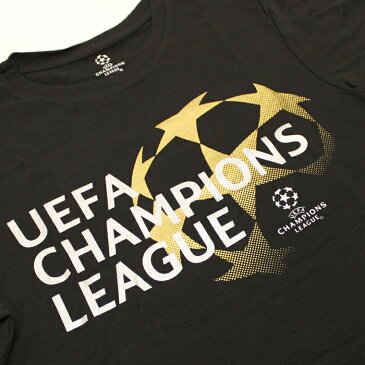 UEFAチャンピオンズリーグ オフィシャル Tシャツ（ブラック）【サッカー ウェア シャツ】【店頭受取対応商品】