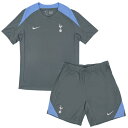 トッテナム 24-25 Strike トップ 半袖&KZ ショーツ 上下セット(ダークグレー×ダークグレー)【NIKE/ナイキ】【サッカー ウエア プラクティス...