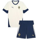 ポルトガル代表 2025 トレーニングシャツ 半袖&ショーツ 上下セット(クリーム×ネイビー)【PUMA/プーマ】【サッカー ウエア プラクティス シャツ パン...