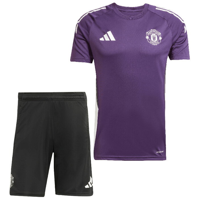 マンチェスターユナイテッド 25-26 TIRO25 トレーニングジャージー半袖&ショーツ 上下セット(パープル×ブラック)【adidas/アディダス】【サッカ...