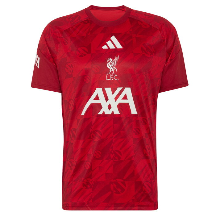 乐天商城 - リバプール 26-27 プレマッチシャツ 半袖(レッド)【adidas/アディダス】【サッカー ウエア プラクティスシャツ】(KB5790)【店頭受取対応商品】