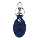 パリ・サンジェルマン オフィシャル レザー キーホルダー (ネイビー)【サッカー サポーター グッズ キーリング】(PSG35107)【店頭受取対応商品】