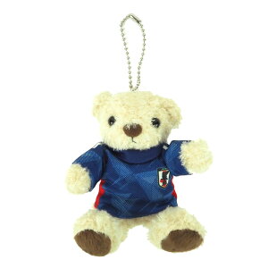 日本代表 2022 オフィシャル ユニフォーム ベア(S)キーチェーン【サッカー サポーター グッズ ぬいぐるみ クマ】(OO4-800)【店頭受取対応商品】通販セール サッカー 用品 セール