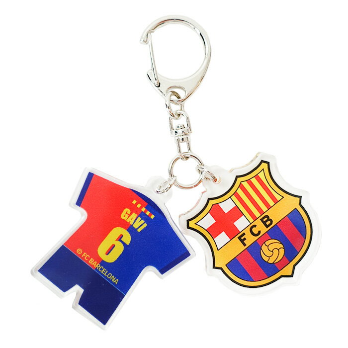 乐天商城 - FCバルセロナ オフィシャル アクリルキーホルダー 2連チャーム No.6 ガビ【サッカー サポーター グッズ】(BCN87767)【店頭受取対応商品】