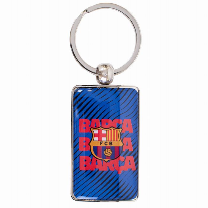 Supportergoods - FCバルセロナ オフィシャル キーホルダー プレート(ブルー)【サッカー サポーター グッズ】【店頭受取対応商品】