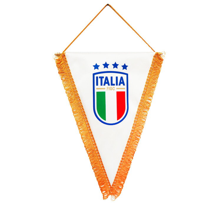 イタリア代表 オフィシャル ペナント 25x35cm Triangle(ホワイト)【サッカー サポーター グッズ】(FG1200)【店頭受取対応商品】