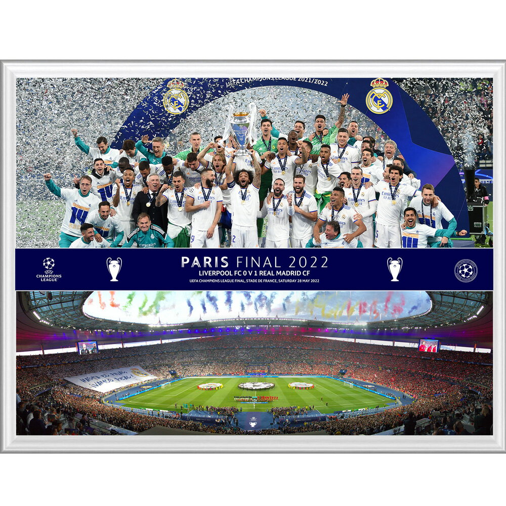 Uefaチャンピオンズリーグ 22 Final オフィシャル 額入りフォト 21春大特価セール Celebration Montage Uefa778 特製フレーム入り 466x365mm
