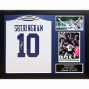 ◆テディ・シェリンガム 直筆サイン入りユニフォーム(トッテナム 1994 ホーム)&フォト 額入り【All Star Signings】【店頭受取対応商品】【予...
