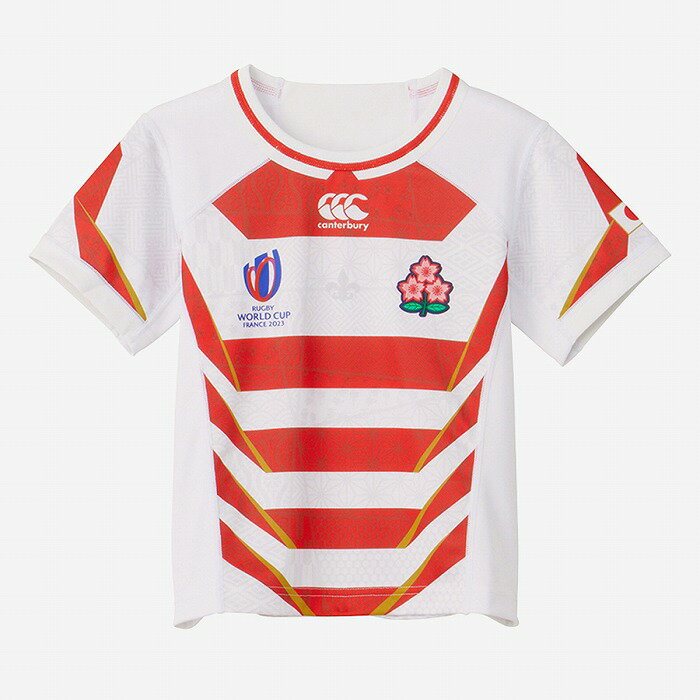 ★SALE★セール★ラグビー 日本代表 RWC 2023 レプリカ ホーム 半袖 ジャージー キッズ【canterbury/カンタベリー】【ラグビーW杯 ユニフォーム ジュニア 子供用】(RGJ33982WC-10)【店頭受取対応商品】 1