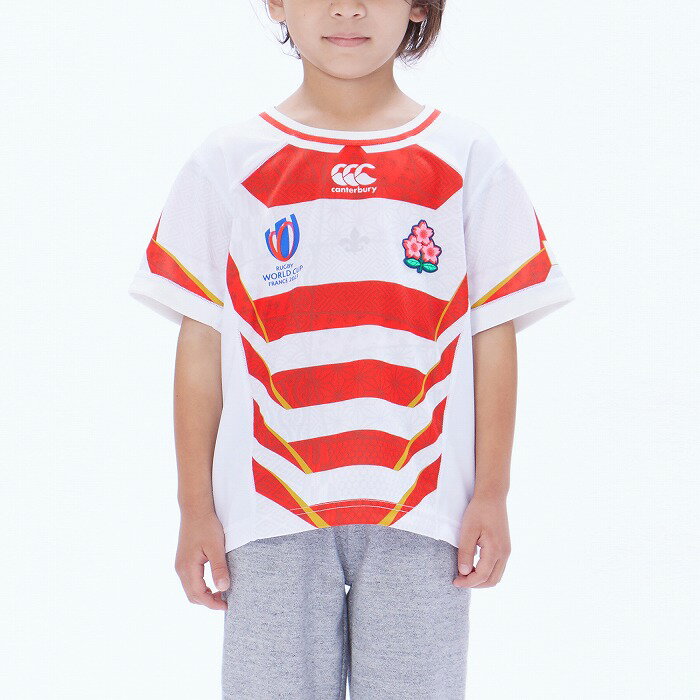 ★SALE★セール★ラグビー 日本代表 RWC 2023 レプリカ ホーム 半袖 ジャージー キッズ【canterbury/カンタベリー】【ラグビーW杯 ユニフォーム ジュニア 子供用】(RGJ33982WC-10)【店頭受取対応商品】 2