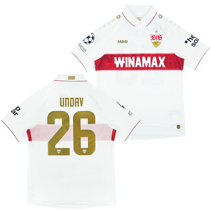 シュトゥットガルト 24-25 CL用 半袖 ユニフォーム No.26 ウンダフ(CLフルパッチ)【JAKO/ヤコ】【サッカー ウエア レプリカユニフォーム】(...