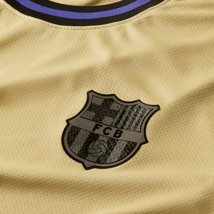 ●FCバルセロナ 25-26 アウェイ 半袖 ユニフォーム No.10 ラミン・ヤマル + ラ・リーガ パッチ＆ラ・リーガ 24-25 チャンピオンパッチ付き【NIKE/ナイキ】【サッカー ウエア レプリカ ユニフォーム】(HJ4603-784/10L_Laliga_Full)【店頭受取対応商品】