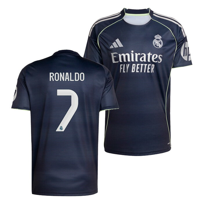 ●レアルマドリード 25-26 アウェイ 半袖 ユニフォーム No.7 ロナウド【adidas/アディダス】【サッカー ウエア レプリカユニフォーム】(JJ4182/7R)【店頭受取対応商品】