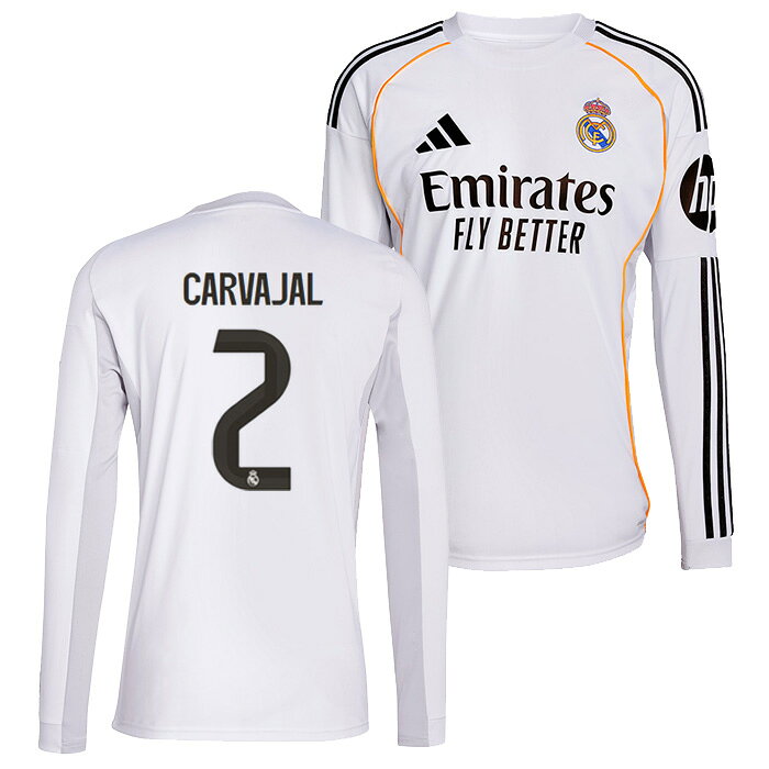 National Teams - ●レアルマドリード 25-26 ホーム 長袖 ユニフォーム No.2 カルバハル【adidas/アディダス】【サッカー ウエア レプリカユニフォーム】(JN8884/2C)【店頭受取対応商品】