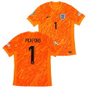 イングランド代表 2024 GK 半袖 ユニフォーム No.1 ピックフォード(EURO2024フルパッチ仕様)【NIKE/ナイキ】【サッカー ウエア レプリカ...