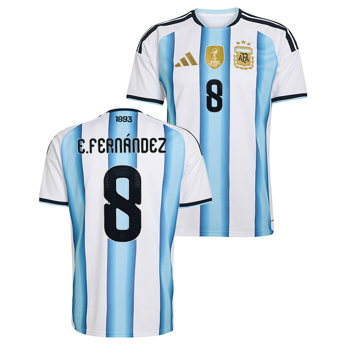 ●アルゼンチン代表 2026 ホーム 半袖 ユニフォーム No.8 エンソ・フェルナンデス【adidas/アディダス】【サッカー ウエア レプリカユニフォーム】(JM8396/8E)【店頭受取対応商品】