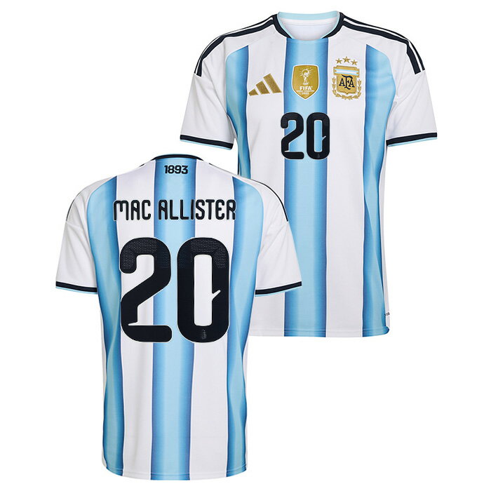 ●アルゼンチン代表 2026 ホーム 半袖 ユニフォーム No.20 マック・アリスター【adidas/アディダス】【サッカー ウエア レプリカユニフォーム】(...