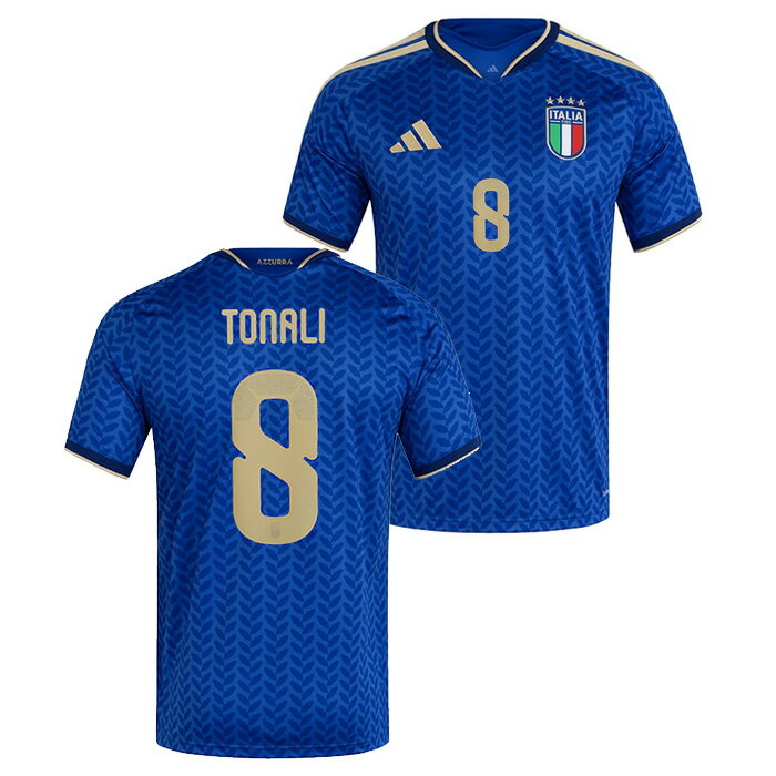 ●イタリア代表 2026 ホーム 半袖 ユニフォーム No.8 トナーリ【adidas/アディダス】【サッカー ウエア レプリカユニフォーム】(JL6937/8T)【店頭受取対応商品】