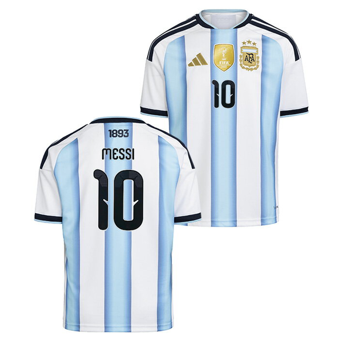 アルゼンチン代表 2026 ホーム 半袖 ユニフォーム ジュニア No.10 メッシ【adidas/アディダス】【サッカー キッズ レプリカユニフォーム】(KA8119/10M)【店頭受取対応商品】