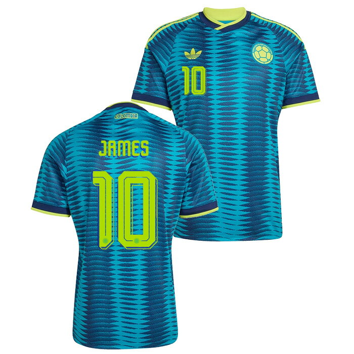 ●コロンビア代表 2026 アウェイ 半袖 ユニフォーム No.10 ハメス【adidas/アディダ ...