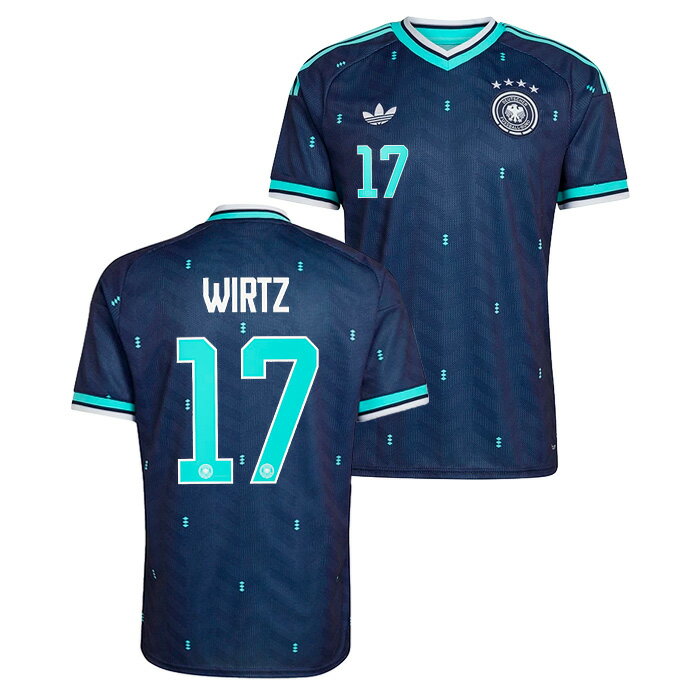 ●ドイツ代表 2026 アウェイ 半袖 ユニフォーム No.17 ヴィルツ【adidas/アディダス】【サッカー ウエア レプリカユニフォーム 】(JN2074/17W)【店頭受取対応商品】