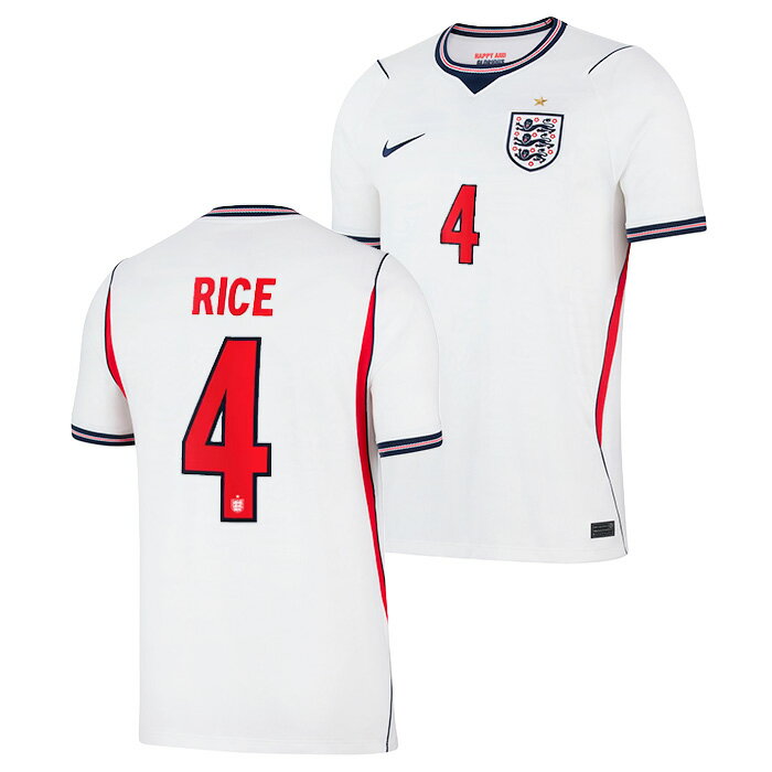 Rakuten - ●イングランド代表 2026 ホーム 半袖 ユニフォーム No.4 ライス【NIKE/ナイキ】【サッカー ウエア レプリカユニフォーム】(IB5290-100/4R)【店頭受取対応商品】