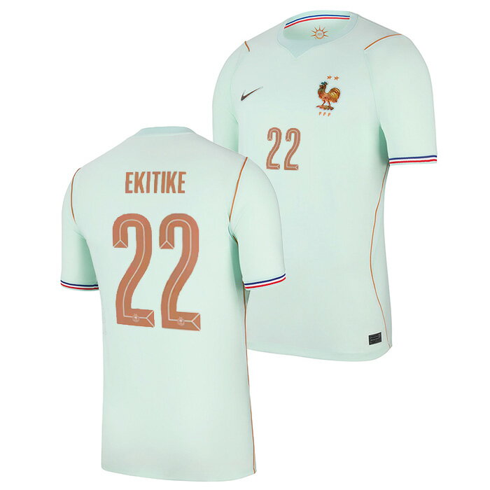 樂天商城 - ●フランス代表 2026 アウェイ 半袖 ユニフォーム No.22 エキティケ【NIKE/ナイキ】【サッカー ウエア レプリカユニフォーム】(IB5367-394/22E)【店頭受取対応商品】