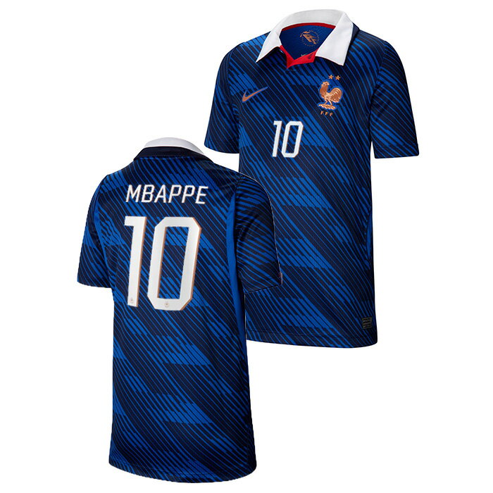 樂天商城 - フランス代表 2026 ホーム 半袖 ユニフォーム ジュニア No.10 エムバペ【NIKE/ナイキ】【サッカー レプリカユニフォーム キッズ ムバッペ】(IB5129-480/10M)【店頭受取対応商品】