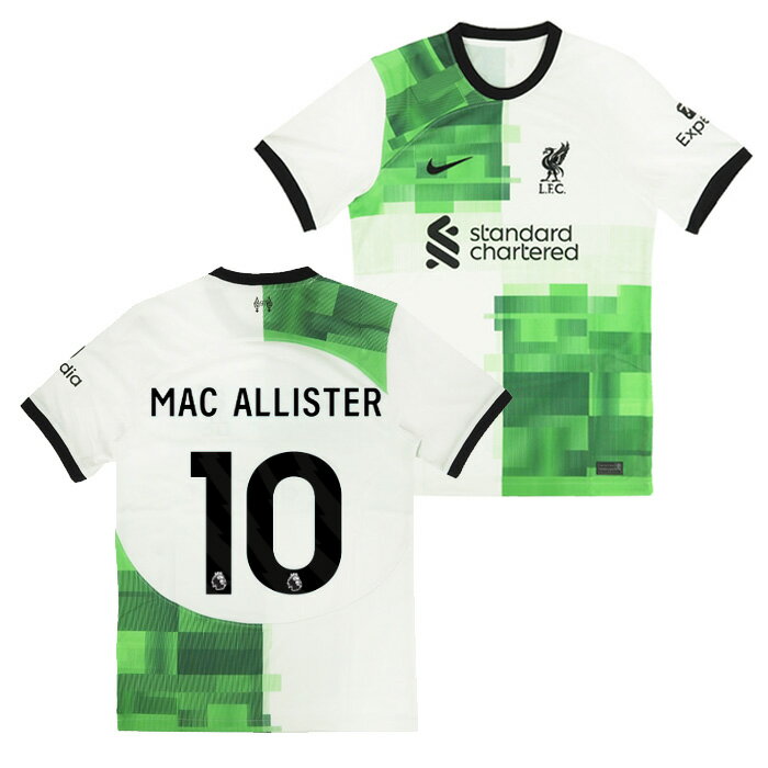 ●リバプール 23-24 アウェイ 半袖 ユニフォームNo.10 マック・アリスター【NIKE/ナイキ】【サッカー ウエア レプリカユニフォーム マク・アリステル マカリスター】(DX2690-101/10M)【店頭受取対応商品】のサムネイル