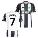 ●ニューカッスル 24-25 ホーム 半袖 ユニフォーム No.7 ジョエリントン (プレミアリーグフルパッチ仕様)【adidas/アディダス】【サッカー ウエ...