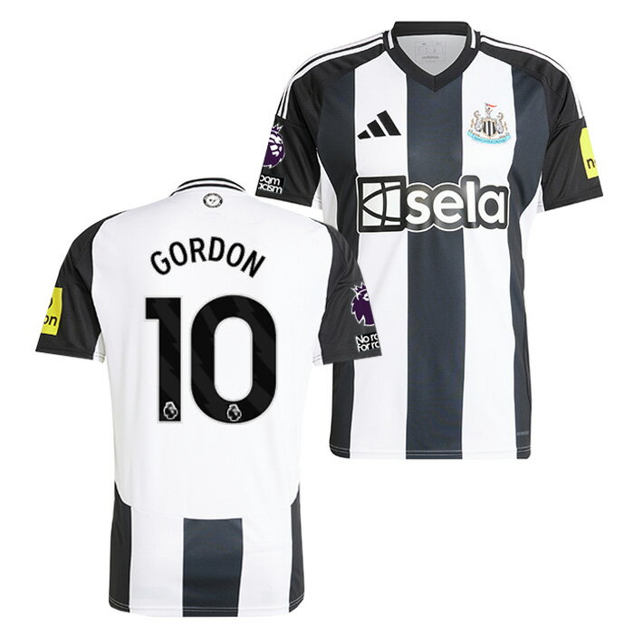 ●ニューカッスル 24-25 ホーム 半袖 ユニフォーム No.10 ゴードン (プレミアリーグフルパッチ仕様)【adidas/アディダス】【サッカー ウエア ...