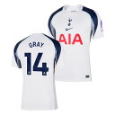 ●トッテナム 25-26 ホーム 半袖 ユニフォーム No.14 グレイ【NIKE/ナイキ】【サッカー ウエア レプリカユニフォーム】(HJ4598-101/1...