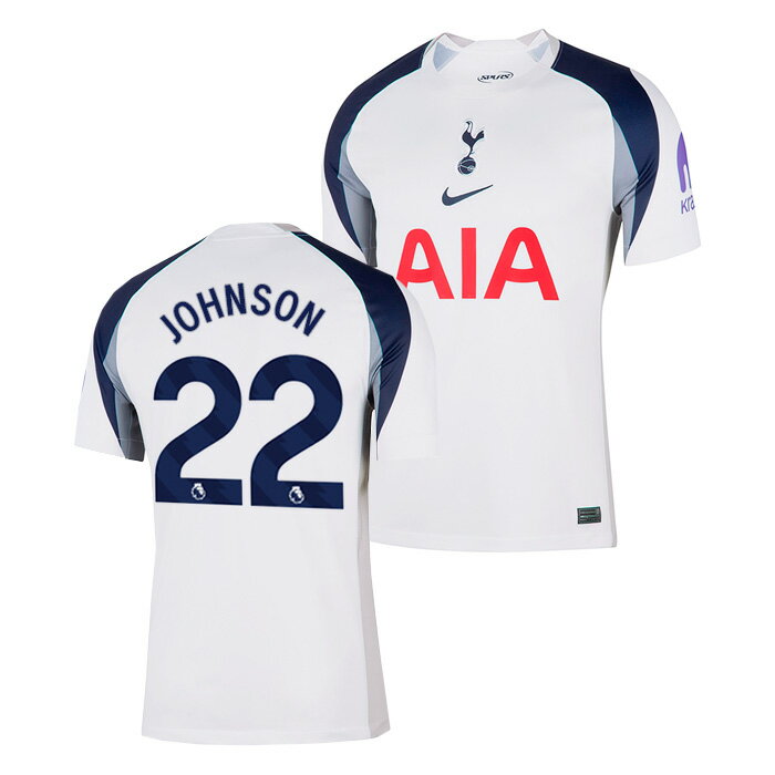 ●トッテナム 25-26 ホーム 半袖 ユニフォーム No.22 ブレナン・ジョンソン【NIKE/ナイキ】【サッカー ウエア レプリカユニフォーム】(HJ4598-101/22J_NV)【店頭受取対応商品】【オフィシャルマーク対応】