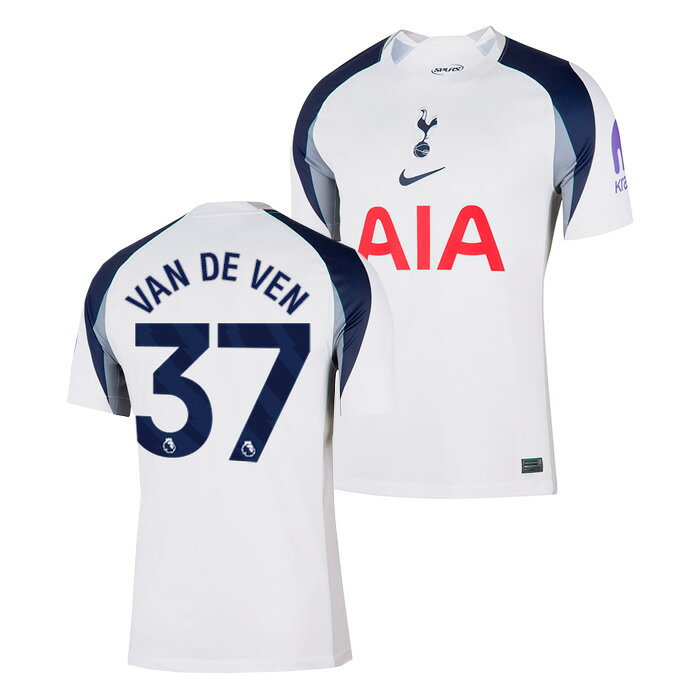 ●トッテナム 25-26 ホーム 半袖 ユニフォーム No.37 ファン・デ・フェン【NIKE/ナイキ】【サッカー ウエア レプリカユニフォーム】(HJ4598...