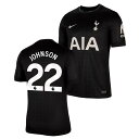●トッテナム 25-26 アウェイ 半袖 ユニフォーム No.22 ブレナン・ジョンソン【NIKE/ナイキ】【サッカー ウエア レプリカユニフォーム】(HJ46...