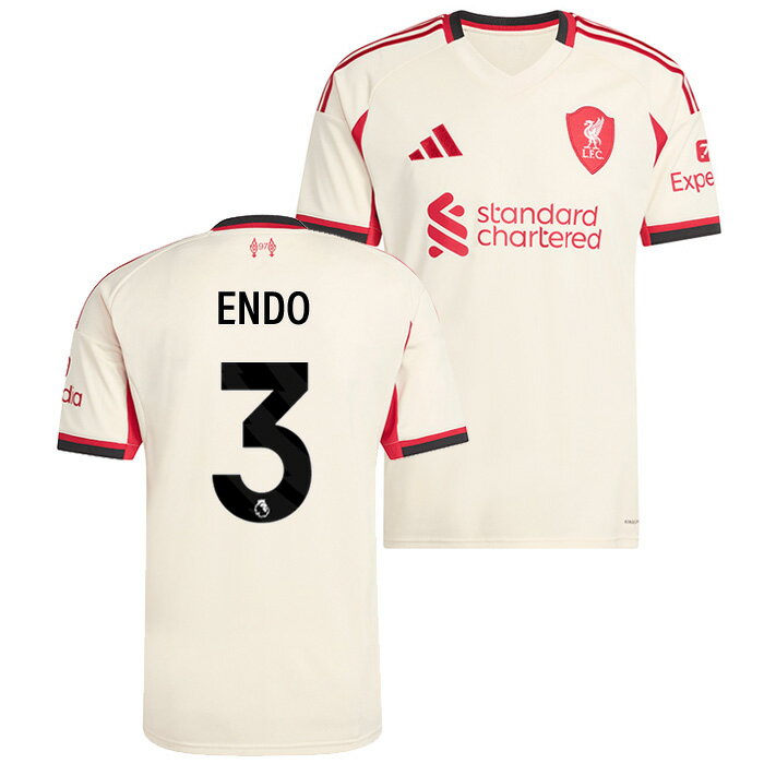 樂天商城 - ●リバプール 25-26 アウェイ 半袖 ユニフォーム No.3 遠藤航【adidas/アディダス】【サッカー ウエア レプリカユニフォーム】(JV6487/3E_BK)【オフィシャルマーク対応】