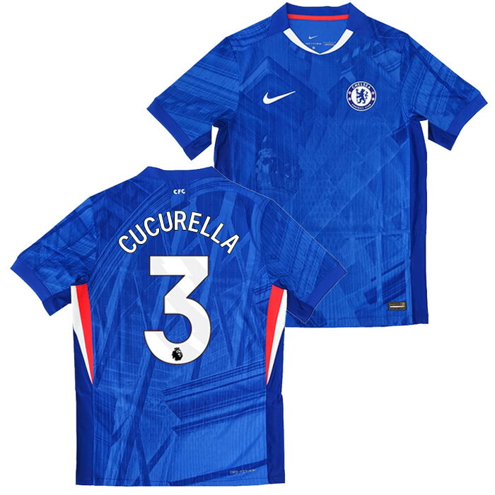 ●チェルシー 25-26 ホーム Dri-FIT ADV 半袖 ユニフォーム(胸スポンサー無し) No.3 ククレジャ【NIKE/ナイキ】【サッカー ウエア オーセンティック ユニフォーム】(HJ4543-496/3C_WH)【店頭受取対応商品】