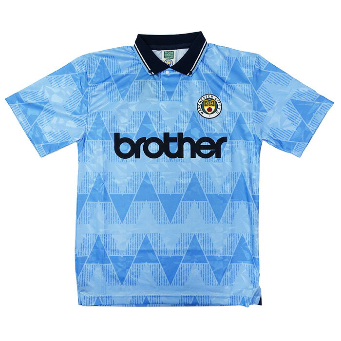 ●マンチェスターシティ 89-91 ホーム 半袖 レトロ ユニフォーム (復刻モデル)【SCORE DRAW/スコアドロー】【サッカー ウエア レプリカユニフォーム】(MANC89HPYSS)【店頭受取対応商品】