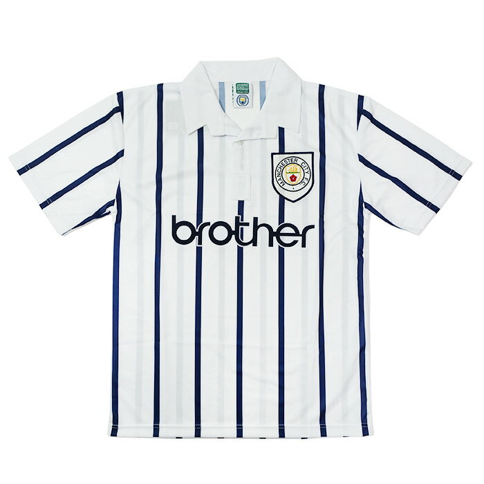 ●マンチェスターシティ 93-94 アウェイ 半袖 レトロ ユニフォーム (復刻モデル)【SCORE DRAW/スコアドロー】【サッカー ウエア レプリカユニフォーム】(MANC93APYSS)【店頭受取対応商品】