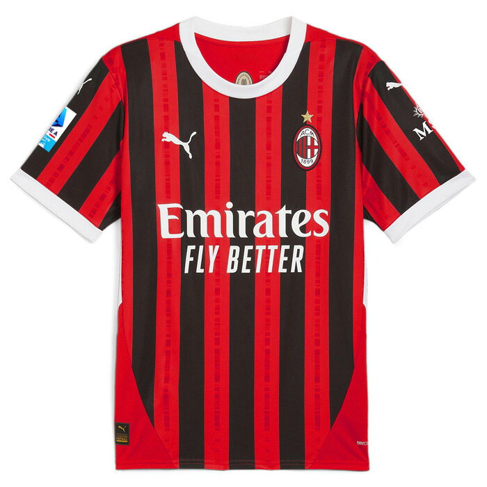 サッカーショップ fcFAの●★SALE★セール★ACミラン 24-25 ホーム 半袖 ユニフォーム No.19 テオ・エルナンデス+セリエAパッチ付き【PUMA/プーマ】【サッカー ウエア レプリカユニフォーム】(774979-01/19T-serie)【店頭受取対応商品】｜アングル2
