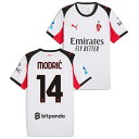 ●ACミラン 25-26 アウェイ 半袖 ユニフォーム No.14 モドリッチ+セリエAパッチ+bitpandaスポンサー 【PUMA/プーマ】【サッカー ウエ...